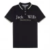 Jack Wills Kids Boys Script Tipped Polo Shirt Black