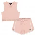 Firetrap Fleece Short Set Pink/Silver