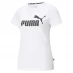 Puma No1 Logo QT T Shirt White/Black