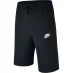 Детские шорты Nike Nsw Jersey Shorts Junior Boys Black/White