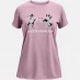 Детская футболка Under Armour Tech BL Solid Body Short Sleeve T Shirt Junior Girls Mauve Pink
