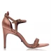 Reiss Linette Strap Heeled Sandals Gold Metalic
