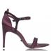 Reiss Linette Strap Heeled Sandals Purple Suede