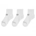 New Balance 3 Pack Ankle Socks Juniors White