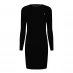 Jack Wills Long Sleeve Knitted Mini Dress Black