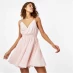 Женское платье Jack Wills Plunge V Neck Mini Dress Pink Spot