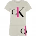 Женская пижама Calvin Klein Calvin Klein Short Sleeve Pyjama Set Buff Heather