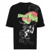 Hype x Space Jam Retro Character Print Logo Adults Oversized T-Shirt Black