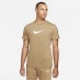 Nike Repeat Logo T-Shirt Mens Brown Kelp