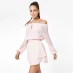 Женское платье Jack Wills Prairie Bardot Tie Front Mini Dress Pink