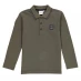 Boss Badge Long Sleeve Polo Shirt Khaki 641