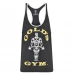Golds Gym String Vest Mens Grey/White