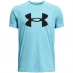 Детская футболка Under Armour Tech Big Logo Short Sleeve T Shirt Junior Boys Sky Blue/Black