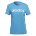 adidas QT T-Shirt Womens Linear Blue