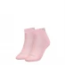 Puma 2 Pack Quarter Socks Womens Pink