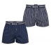 Мужские трусы Boss Two Pack Woven Boxer Shorts Blue/Stripe 403