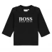 Детская футболка Boss Big Logo Long Sleeve T-Shirt Baby Boys Black 09B