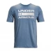 Мужская футболка с коротким рукавом Under Armour Team Wordmark Short Sleeve T Shirt Mens Blue