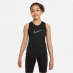 Nike One Dri Fit T Shirt Junior Girls Black/White