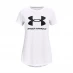 Детская футболка Under Armour Live Sportstyle Graphic Short Sleeve T Shirt Womens White/Black