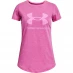 Детская футболка Under Armour Live Sportstyle Graphic Short Sleeve T Shirt Womens Pink
