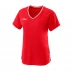 Wilson Team V Neck T Shirt Womens Red