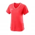 Wilson Team V Neck T Shirt Womens Coral