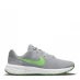 Nike Revolution 6 Junior Running Shoes Grey/Green