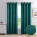 Home Curtains Athos Blackout Eyelet Curtains Green