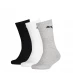 Puma 3 Pack Crew Socks Juniors Grey/White