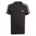 adidas Stripe Essentials T-Shirt Junior Black/White