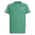 adidas Stripe Essentials T-Shirt Junior Green/White