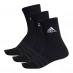 adidas Crew Socks 3 Pack Black