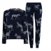 Женская пижама Chelsea Peers Classic Pyjama Set Zebra Navy