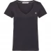 Calvin Klein Jeans Embroidery Stretch V-neck T-shirt BK BLACK BAE
