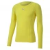 Puma Liga Long Sleeve T-shirt Mens Fluo Yellow