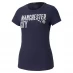 Puma Manchester City FC Word T Shirt Womens Peacoat/White