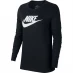 Nike Futura Long Sleeve T Shirt Womens Black