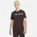 Nike NSW Repeat Short Slevee T Shirt Mens Brown Basalt