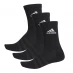 adidas Crew Socks 3 Pack Black