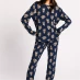 Женская пижама Chelsea Peers Classic Pyjama Set Cockapoo Navy
