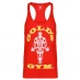 Golds Gym Muscle Joe Premium Stringer Vest Red