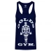 Golds Gym Muscle Joe Premium Stringer Vest Navy