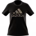 adidas QT T-Shirt Womens Black Animal