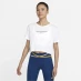 Nike Short Sleeve Yoga 2 Crop T Shirt Womens White