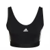 Женский топ adidas Essentials 3-Stripes Crop Top With Removable Pads Black/White