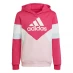 Детская толстовка adidas Colorblock Fleece Hoodie Kids Team Real Magenta / Clear Pink