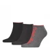 Calvin Klein Athletic Ankle Socks 3 Pack Mens Charcoal/Red