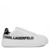 Karl Lagerfeld Karl Lagerfield Logo Trainers Womens White/Black 010