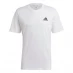 adidas Essentials Single Jersey Linear Embroidered Logo T-Shirt Mens White/Black